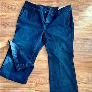 Dark blue jeans, loft, size 8, brand new, modern flare leg